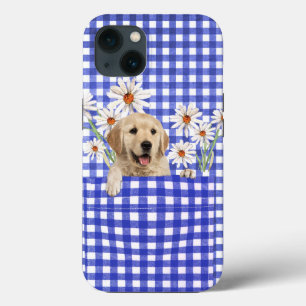 Golden Retrievers in Gingham Pocket Case-Mate iPhone Hülle