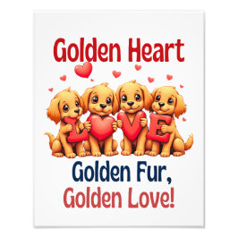 Golden Retrievers Niedlich Hunde LIEBE Fotodruck