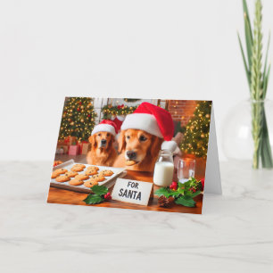 Golden Retrievers und die Cookies-Karte des Weihna Feiertagskarte