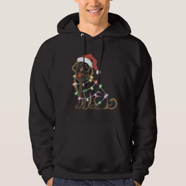 Golden Retrievers Weihnachten Hoodie (Vorderseite)
