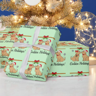 Golden Retrievers zu Weihnachten Geschenkpapier