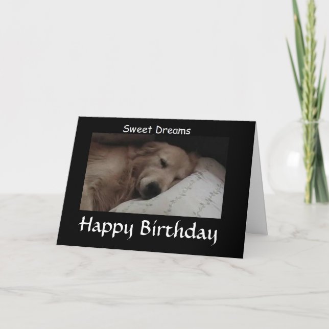 Golden Retriver Sweet Dreams Karte (Vorderseite)