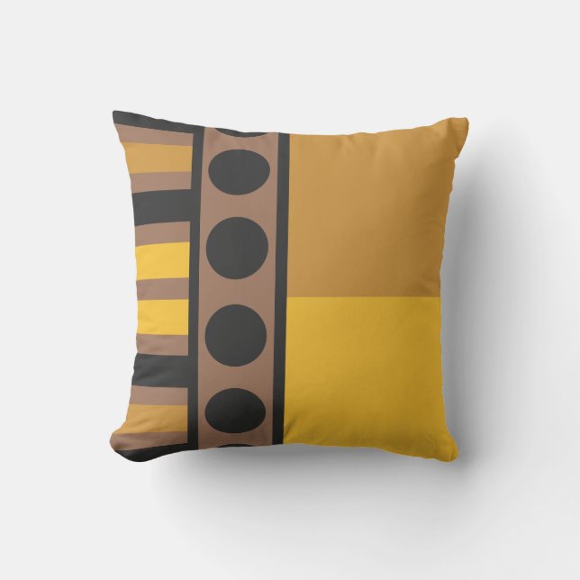 Golden Retro Grid Kissen (Vorderseite)
