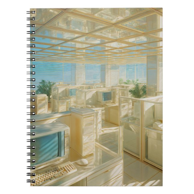 Golden Retro Office Dream Notebook Notizblock (Vorderseite)