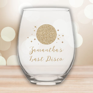Golden Retro Personalisiert Bacheloretto Weinglas Ohne Stiel