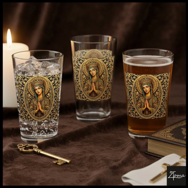 Golden Reverence Virgin Mary Glas (Von Creator hochgeladen)