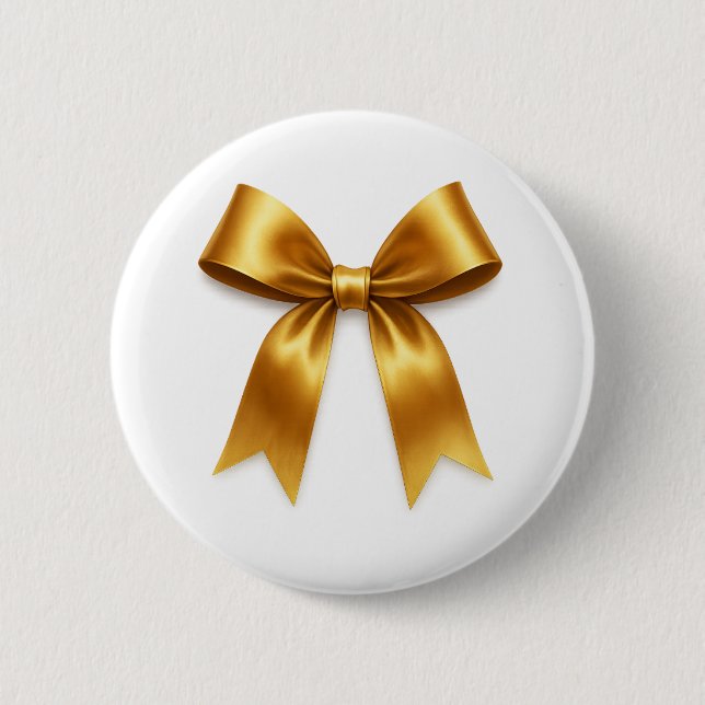 Golden Ribbon Pattern — Elegant Minimal Luxury Button (Vorderseite)