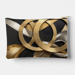 Golden Rings Abstrakt Art - Modernes Luxus Design Zubehörtasche