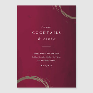 Golden Rings Cocktailparty-Einladung Magneteinladung