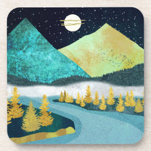 Golden River Getränkeuntersetzer