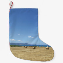 Golden Rolls of Hay and Deep Blue Sea Design