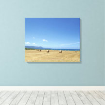 Golden Rolls of Hay and Deep Blue Sea Design