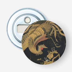 Golden Rooster Bird Japanisch Klassische Antike Flaschenöffner