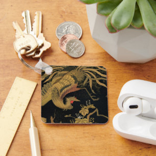 Golden Rooster Bird Japanisch Klassische Antike Schlüsselanhänger