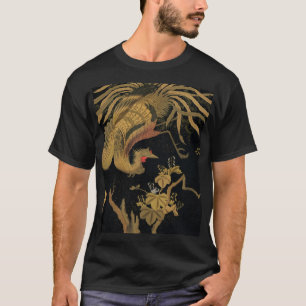 Golden Rooster Bird Japanisch Klassische Antike T-Shirt