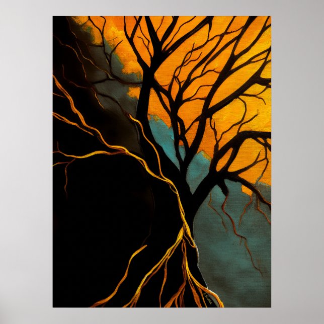 Golden Roots and Twilight Tree Poster (Vorne)