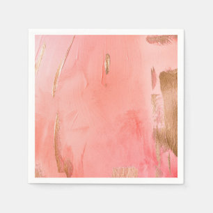 Golden Rosa Pfirsichfarben Elegante Serviette