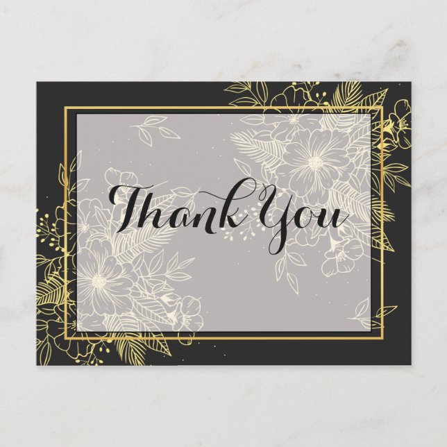 Golden Rose Danke Postkarte (Vorderseite)