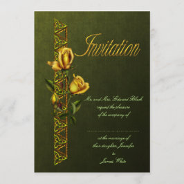 Golden Rose Hochzeitssuite Einladung