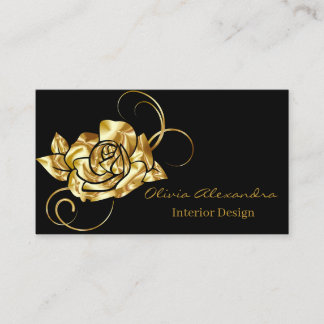 Golden Rose Inneneinrichtung Visitenkarte