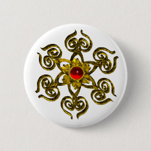 GOLDEN ROSE RUBY BUTTON