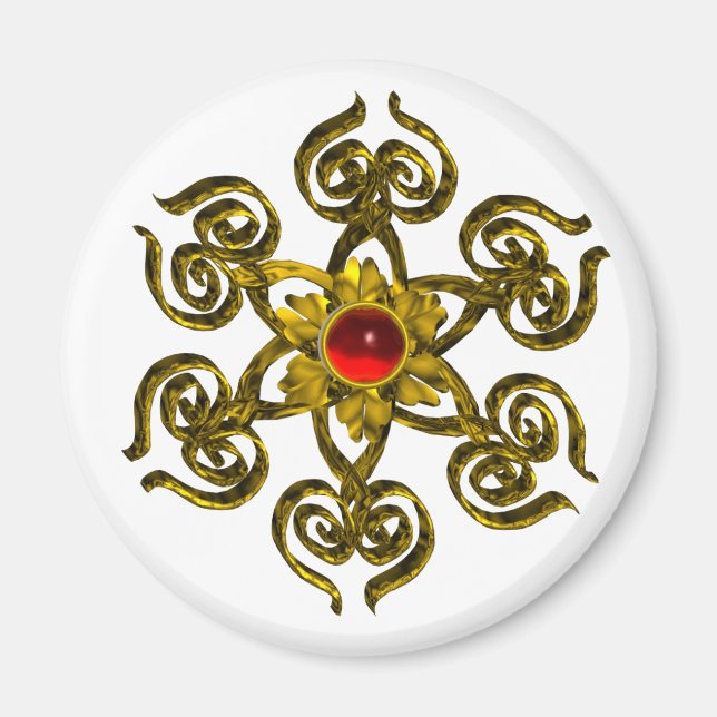 GOLDEN ROSE RUBY MAGNET (Vorne)