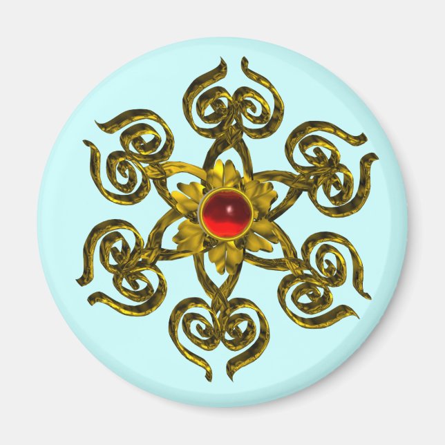 GOLDEN ROSE RUBY MAGNET (Vorne)