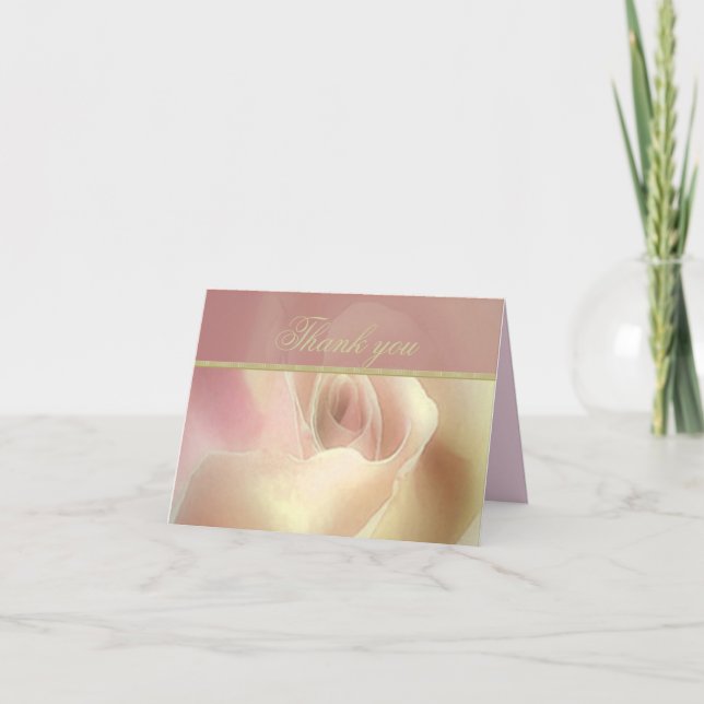 Golden Rose Vielen Dank Dankeskarte (Vorderseite)
