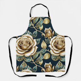 Golden Roses With a Metallic Finish Schürze