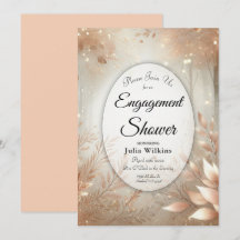 Golden Rosewood Enchanted Forest Verlobung Dusche