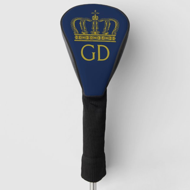 Golden Royal Crown I + Ihr Backgr. Ideen Golf Headcover (Vorderseite)