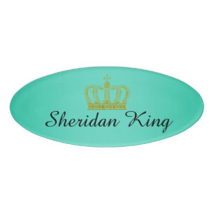 Golden Royal Crown I + Ihr Backgr. Ideen Namenschild