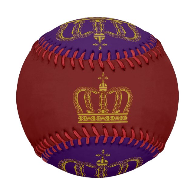 Golden Royal Crown + Ihr Backgr. Ideen Baseball (Vorderseite)