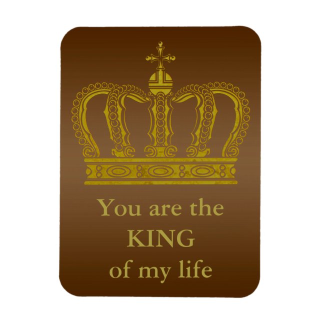 Golden Royal Crown + Ihr Backgr. Ideen Magnet (Vertikal)