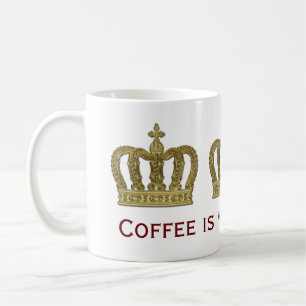 Golden Royal Crown II + your backgr & ideas Kaffeetasse