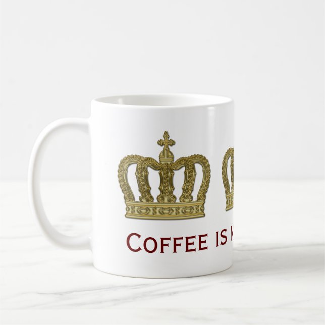Golden Royal Crown II + your backgr & ideas Kaffeetasse (Links)
