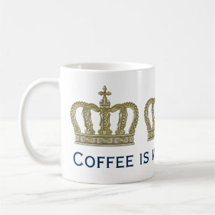 Golden Royal Crown III + Ihr Backgr. Ideen Kaffeetasse