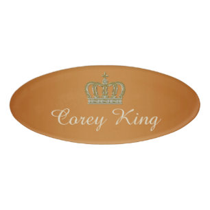 Golden Royal Crown III + Ihr Backgr. Ideen Namenschild