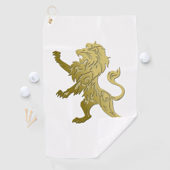 Golden Royal Lion Golfhandtuch (Insitu)