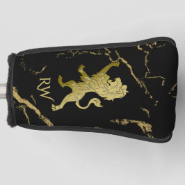 Golden Royal Lion Monogram Golf Headcover