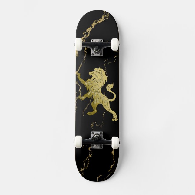 Golden Royal Lion Skateboard (Vorderseite)