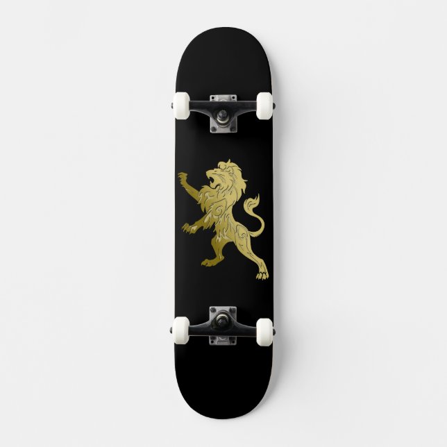 Golden Royal Lion Skateboard (Vorderseite)