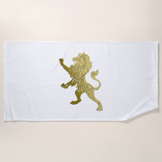 Golden Royal Lion Strandtuch (Vorderseite)