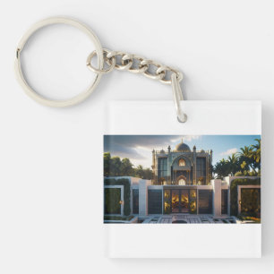 Golden Royal Palace" - von der AI generierte islam Schlüsselanhänger