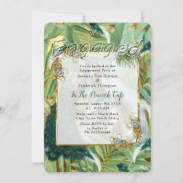 Golden Royal Peacock Feathers Einladung