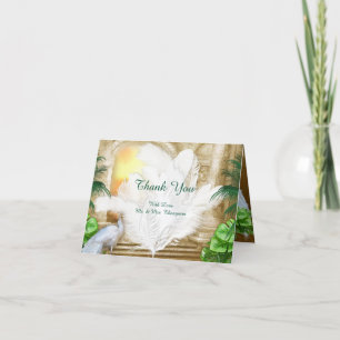 Golden Royal Peacock Tempel Dankeskarte