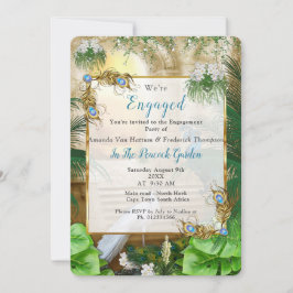 Golden Royal Peacock Tempel Einladung