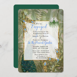 Golden Royal Peacock Tempel Einladung