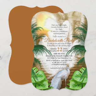 Golden Royal Peacock Tempel Einladung