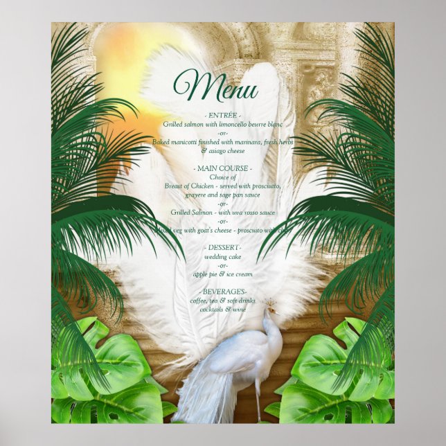 Golden Royal Peacock Tempel Poster (Vorne)